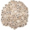 Lot de 400 lettres de Scrabble colorées en bois pour travaux manuels, orthographe, scrapbooking