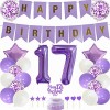 Yunchu Online Décoration de gâteau danniversaire 70 ans pour homme et femme - Violet et blanc - Décoration de fête danniver