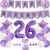 Yunchu Online Décoration de gâteau danniversaire 70 ans pour homme et femme - Violet et blanc - Décoration de fête danniver