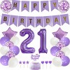 Yunchu Online Décoration de gâteau danniversaire 70 ans pour homme et femme - Violet et blanc - Décoration de fête danniver