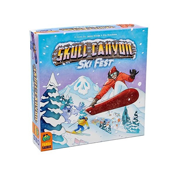 Pandasaurus - Skull Canyon Ski Fest - Jeu de société Anglais - Jeu de Ski Amusant pour Adultes et Adolescents - À partir de 1