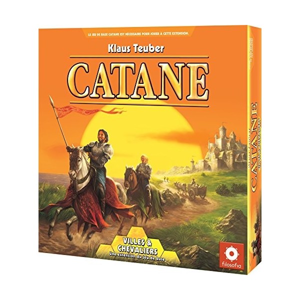 Asmodee Filosofia - COK04 - Jeu de Société - Villes et Chevaliers - Une Extension du Jeu de Base