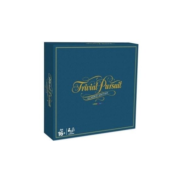 pour Trivial Pursuit Edition Classique 2400 Questions - Version FR - Plateau Retro, Vintage - Set Jeu Societe Quiz Culture ge