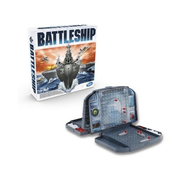 Hasbro – Jeu de société Battleship, jeu de stratégie bataille navale classique à partir de 7 ans pour 2 joueurs, multicolore,