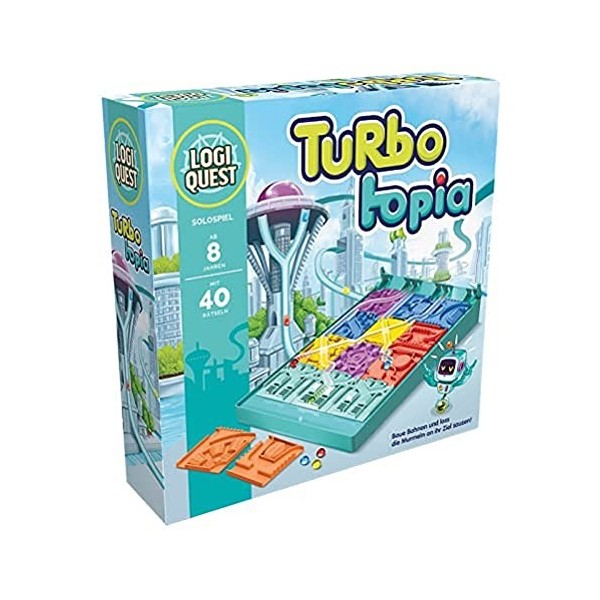 Asmodee | Mixlore | Logiquest – Turbotopia | Jeu familial | Jeu de puzzle | 1 joueur | À partir de 8+ ans | 15+ minutes | Fra