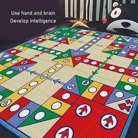 Tapis Déchecs Volant pour Enfants, Tapis de Sol pour bébé, Jeu de société, Fête en Famille, Motif Double Face, 70,9 X 47,2 P