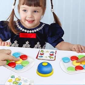 leryveo 5 Pcs Jouet Couleurs Hockey - Jeux société familiaux pour Enfants et Adultes - Jeu société à Correspondance Rapi, tri