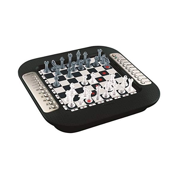 Lexibook ChessMan® Elite Echiquier Electronique Interactif, 64 niveaux de difficulté, diodes lumineuses, à piles ou adaptateu