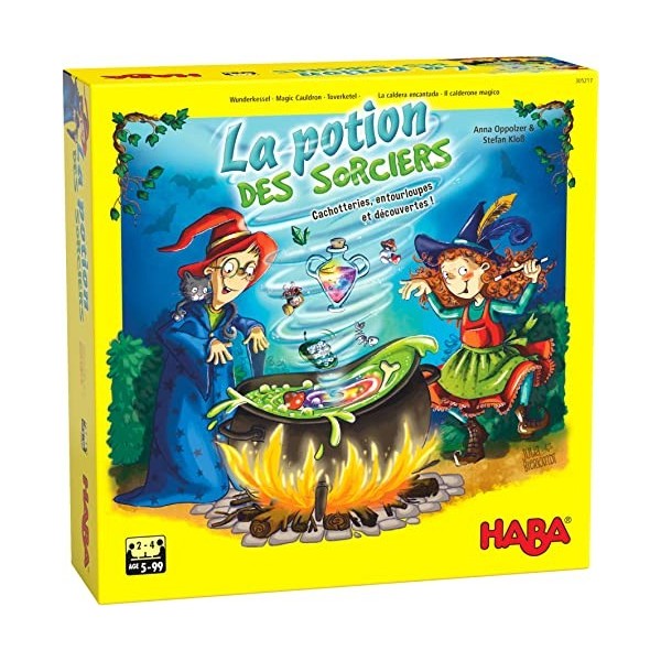 HABA - La Potion des sorciers - Jeu de Course et de mémoire - 5 Ans et Plus - Réf 305217