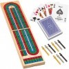 Regal Games - Ensemble de planches de cribbage traditionnelles en bois - Jeu de table classique - Comprend 1 plateau de jeu e