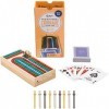 Regal Games - Ensemble de planches de cribbage traditionnelles en bois - Jeu de table classique - Comprend 1 plateau de jeu e