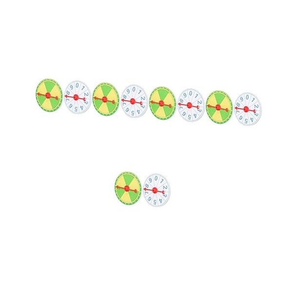 jojofuny 8 Pièces Plateau Tournant De Loterie Mini Roue De Prix Jeu De Mathématiques Roues De Prix De Table pour Adultes Mini