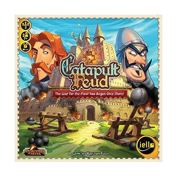 IELLO: Jeu de Catapult Feud - Prêt, visez... Lancez les Catapultes ! Jeu de 2 joueurs, jeu de stratégie Borad , faites tomber