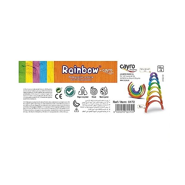 Cayro - Rainbow - Jeu pour bébé - Développement des aptitudes cognitives - Jeu de société 8172 