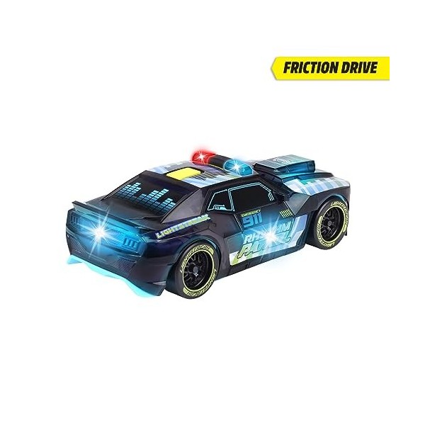 Dickie - Light Streak Rhythm Patrol - 20cm - Véhicule à Rétro-Friction - Fonctions Sonores et Lumineuses - Dès 3 Ans - 203763