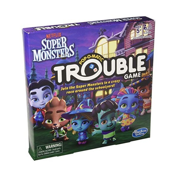 Hasbro Games Trouble: Netflix Super Monsters Edition Board Game for Kids Ages 5+