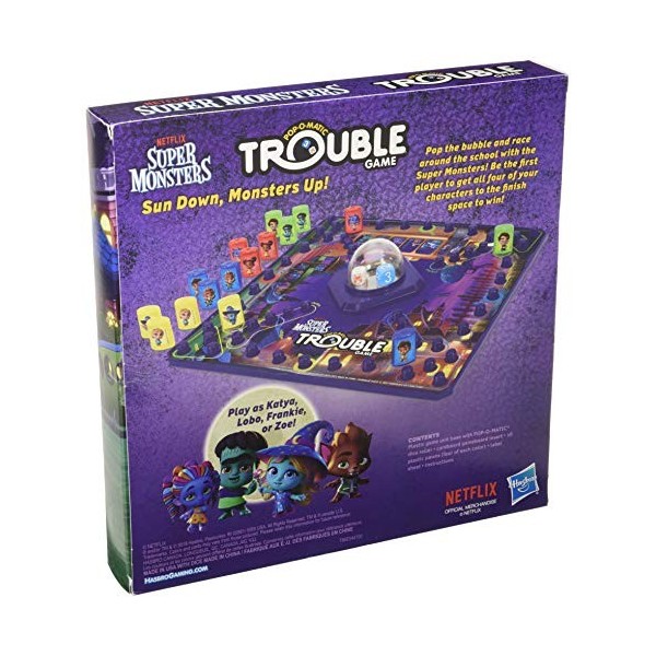 Hasbro Games Trouble: Netflix Super Monsters Edition Board Game for Kids Ages 5+