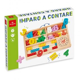 Dal- Japprends Jeu éducatif en Bois pour Apprendre Les Chiffres et à Compter. Convient aux Enfants de 3 Ans et Plus, 54020