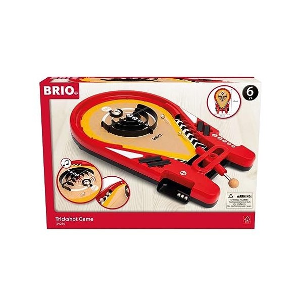 BRIO - 34080 - FlipCible - Jeu dadresse - Combine Le tir sur Cible et Le Flipper - 1 Joueur - Développe la motricité Fine et