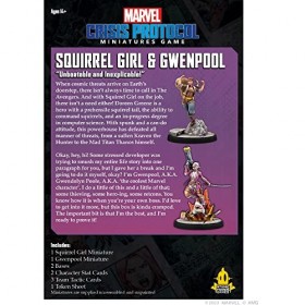 Lot de personnages Marvel Crisis Protocol Squirrel Girl & Gwenpool,Jeu de combat miniatures,Jeu de stratégie pour adultes,Tem