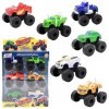 Monster Machines Jouet, 6 PCS Monstter Truck Set Camions pour Figurines Voitures de Course pour Enfants Inertie Voiture Jouet