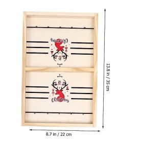 ibasenice 2 Ensembles Catapulte Échecs Air Hockey Jouets De Bureau Jouets en Bois Enfants Ensemble De Jeu Enfants Jouets Éduc