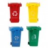 Mini poubelle : 4 poubelles de tri avec 108 cartes, jouet éducatif pour enfants