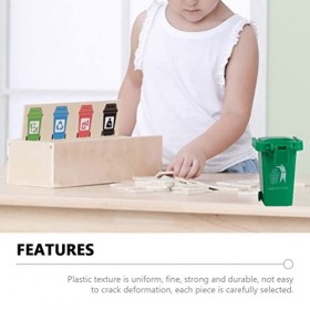 Mini poubelle : 4 poubelles de tri avec 108 cartes, jouet éducatif pour enfants