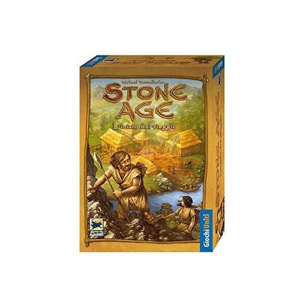 Giochi Uniti - Stone Age: Le début du Voyage, Jeu de société, Set de Base, Édition Italienne, GU654