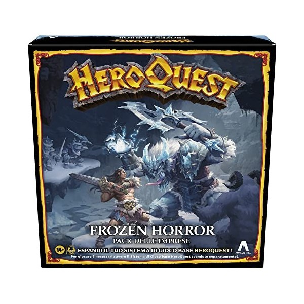 Avalon Hill, HeroQuest Frozen Horreur, Pack Entreprise, Jeu dAventure Fantasy Style Dungeon Crawler, pour Jouer Vous devez A