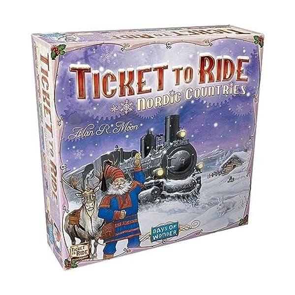 Days of Wonder , Ticket to Ride Nordic Countries Board Game , Ages 8+ , For 2 to 3 players , Average Playtime 30-60 Minutes
