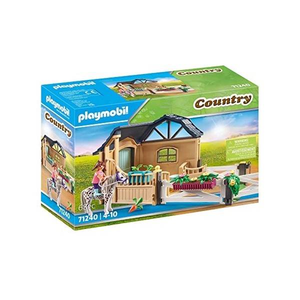 Playmobil 71240 Extension Box avec Cheval- Country - Le Club déquitation - Chevaux Animaux & Nature
