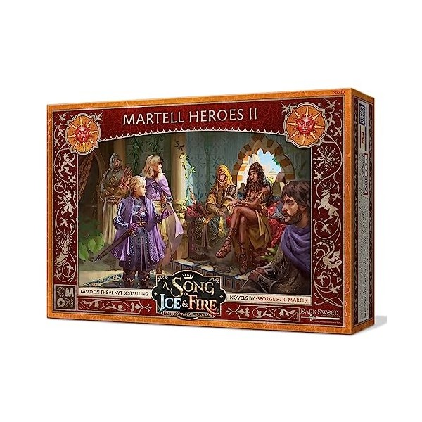 A Song of Ice and Fire Jeu de figurines Martell Heroes Set 2 - Jeu de stratégie pour adolescents et adultes - À partir de 14 