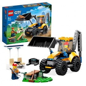 LEGO 60385 City La Pelleteuse De Chantier, Jouet Engin De Chantier, Jeu De Construction De Véhicules, Idée De Cadeau Annivers