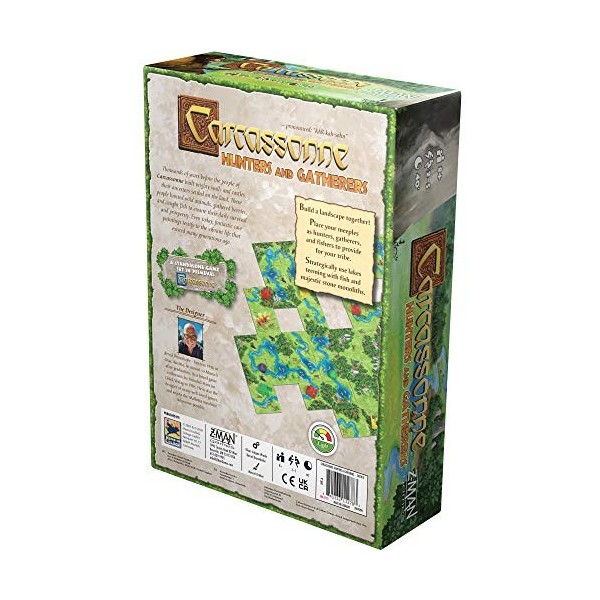 Z-Man Games, Carcassonne Hunters & Gatherers, Board Game, Ages 8 and up, 2-5 Players, 45 Minutes Playing Time