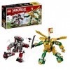 LEGO Ninjago 71781 Le Combat des Robots de Lloyd – Évolution, Jouet pour Enfants de 6 Ans, avec Minifigurines Évolutives Guer