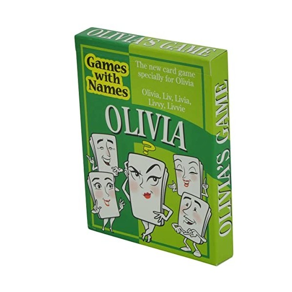 OLIVIAS GAME: jeu de cartes personnalisé unique pour les filles et les femmes appelé Olivia. Une idée de cadeau personnalisé