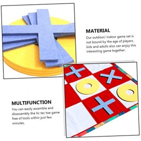 BESPORTBLE 1 Jeu Se Précipiter en Arrière Trois Jeu De Société Familial Toe Jumbo Checkers Board Game Chiffon Jet dencre Res