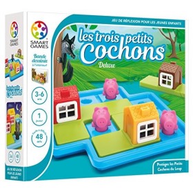 SmartGames - SG 023 FR - Les 3 Petits Cochons - Jeu de Réflexion de Logique et dObservation & SG 090 FR - Jeu de réflexion -