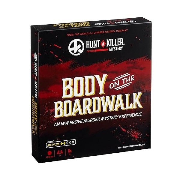 Hunt A Killer Body On The Boardwalk, ou avec la famille et les amis comme détectives pour la nuit de jeu, à partir de 14 ans