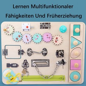 Montessori Planche de travail sensorielle en bois pour enfant,Planche dactivités de motricité de base,Apprentissage précoce 