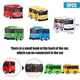 SHDIEHJFMLDH 5 Pièces Mini Voitures Jouets Enfant,Pull Back Voiture, Mini Modèle de Bus Jouet,pour Les Tout-Petits, Les GarçO