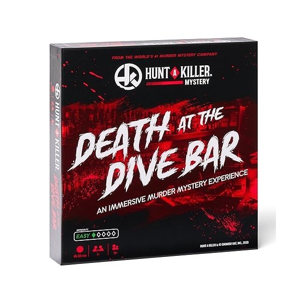 Hunt A Killer Death at The Dive Bar, Immersive Murder Mystery Game – Relevez le cas non résolu comme un défi indépendant, pou