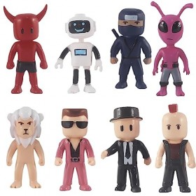 Stumble Figurines,8PCS Stumble Mini Figurines Kit,Kawaii Anime Figures,Décorations de Gâteaux,Décorations de Voitures,Jouets 