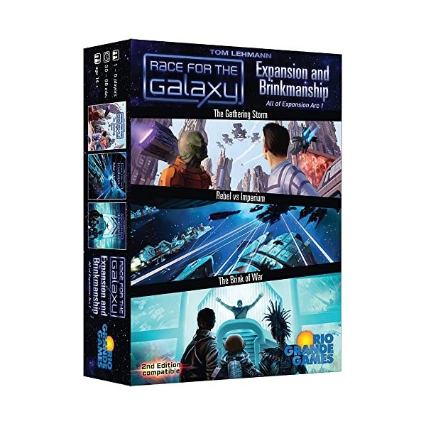 Rio Grande Games Race for the Galaxy: Expansion and Brinkmanship - Le 1er arc combiné, compatible avec Race for The Galaxy Se