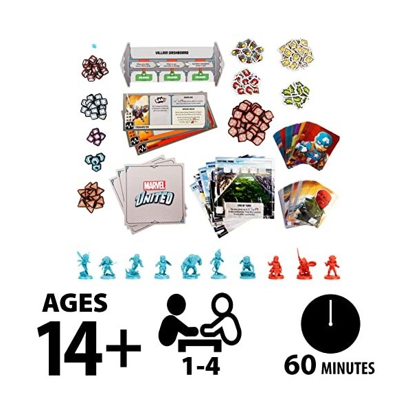 Spin Master Games Marvel United Jeu de Cartes de stratégie coopérative pour Adultes et Enfants à partir de 8 Ans