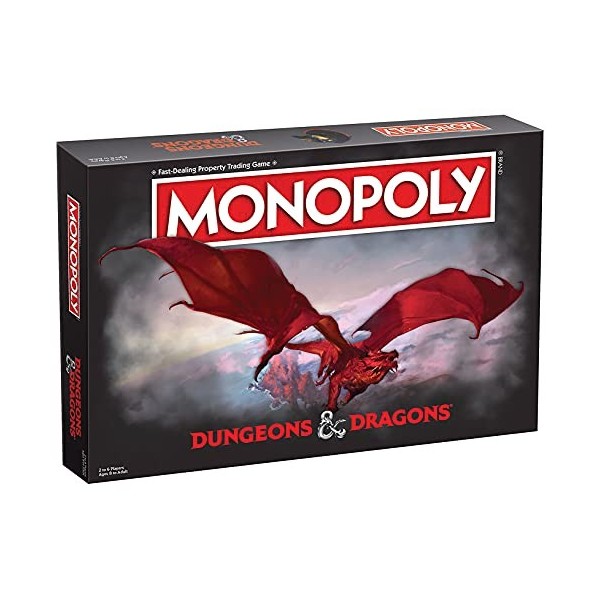 Monopoly Dungeons et Dragons | Monopoly à collectionner avec des lieux familiers et des monstres emblématiques de lunivers D
