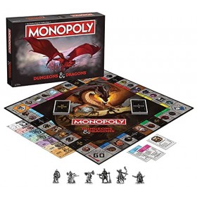 Monopoly Dungeons et Dragons | Monopoly à collectionner avec des lieux familiers et des monstres emblématiques de lunivers D