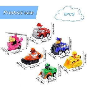 HUARYEN Lot de 6 modèles de voitures de jeu - Avec véhicules - Remontées en arrière - Wheelie, camion de recyclage pour anniv