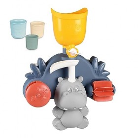 Smoby - Little Smoby - Hippo - Jouet de Bain - Fixation Ventouses - Gobelets Inclus - Dès 12 Mois - Fabriqué en France - 1404